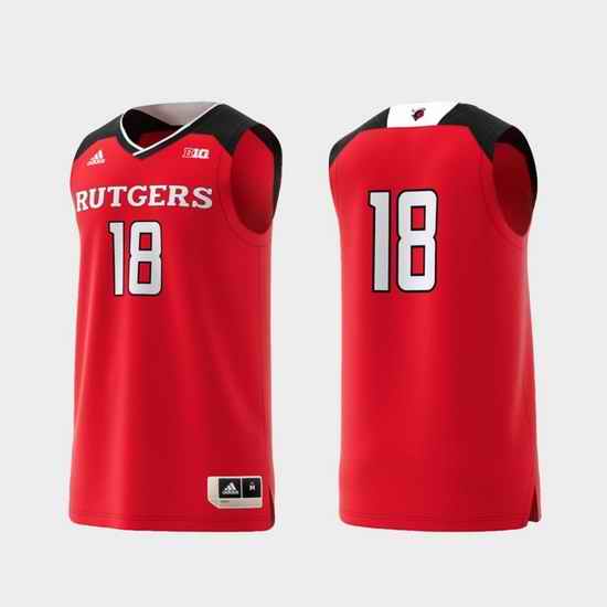 Men Rutgers Scarlet Knights Scarlet Basketball Swingman Adidas Replica Jersey